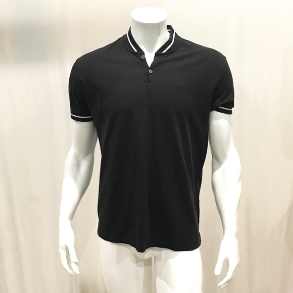 emporio armani black polo shirt